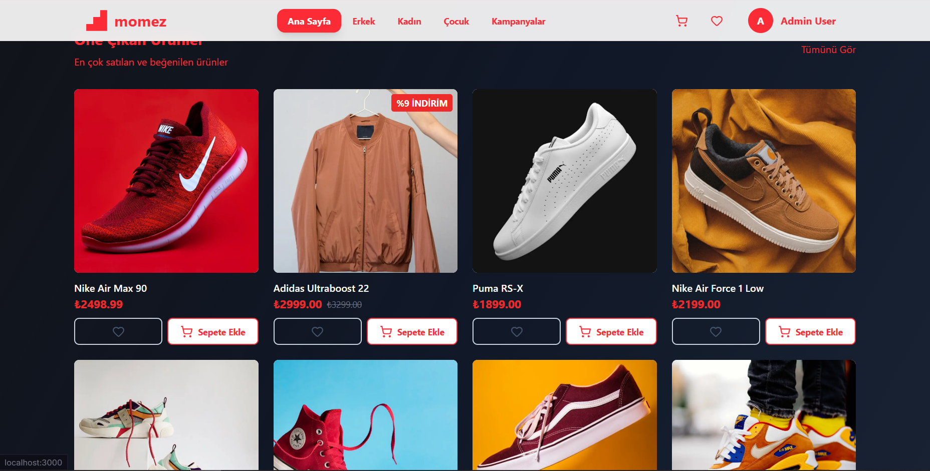 🏪 Momez E-ticaret